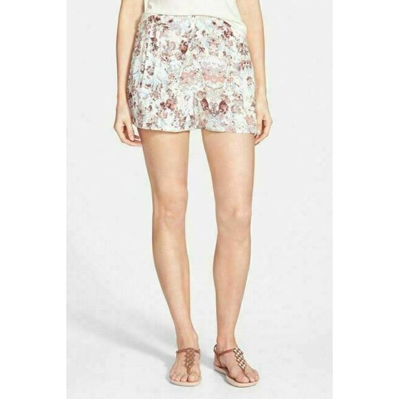 Frenchi Juniors Multicolored Floral Print Pleated Shorts Size M - Picture 2 of 8